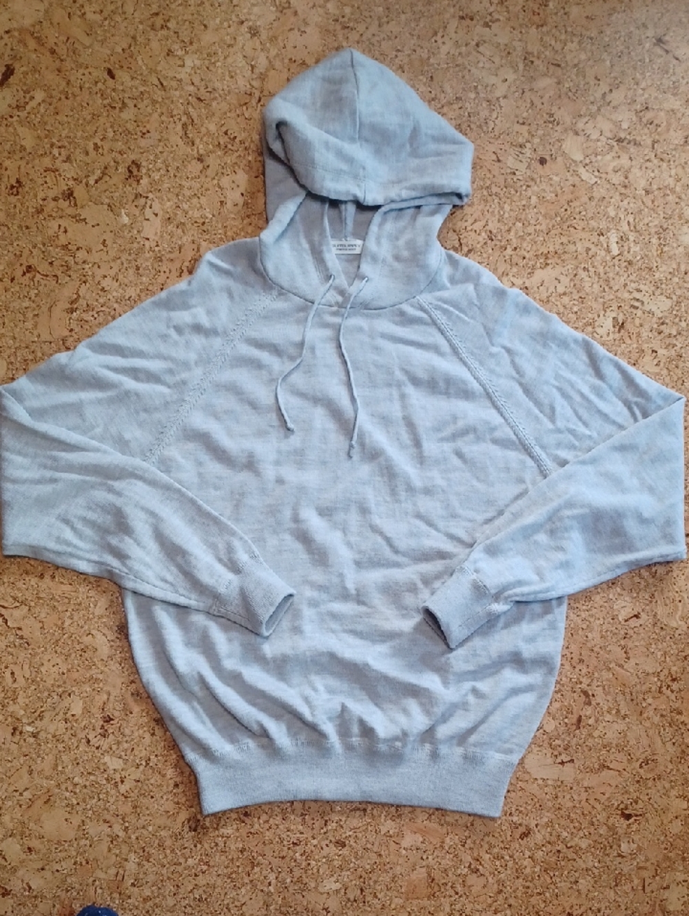 Suitsupply Men's Grey Merino Wool Hoodie Size XL